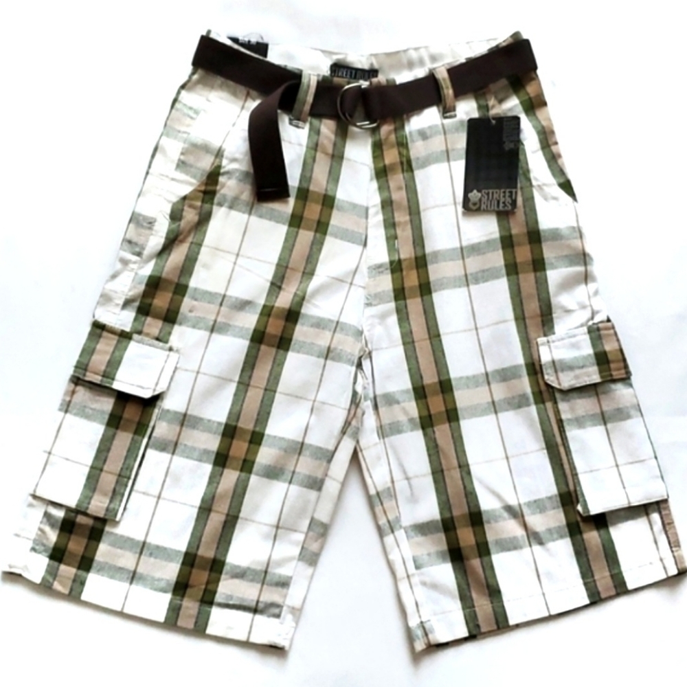 Street Rules Shorts w/Belt NWT